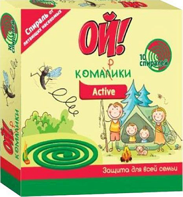 Спіраль ОЙ! КОМАРИКИ ACTIVE 10 шт./уп.